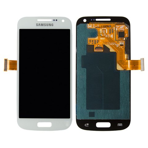 Дисплей для Samsung I9190 Galaxy S4 mini, I9192 Galaxy S4 Mini Duos, I9195 Galaxy S4 mini, белый, без рамки, Оригинал переклеено стекло 