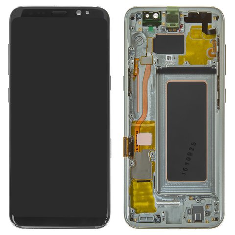 Дисплей для Samsung G950 Galaxy S8, серый, с рамкой, Original PRC , orchid Gray, original glass