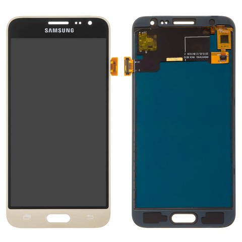 Дисплей для Samsung J320 Galaxy J3 2016 , золотистый, без регулировки яркости, без рамки, Сopy, TFT 