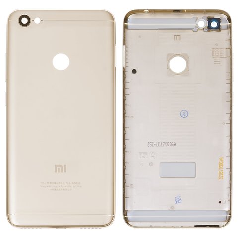 Задня панель корпуса для Xiaomi Redmi Note 5A Prime, золотиста, з боковою кнопкою, 3 32GB