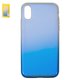 Чохол Baseus для iPhone X, iPhone XS, синій, безбарвний, прозорий, з переливом, силікон, #WIAPIPH58-XG03