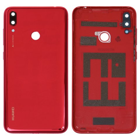 Задняя панель корпуса для Huawei Y7 2019 , красная, coral red