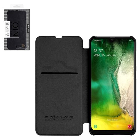Чехол Nillkin Qin leather case для Samsung A205F DS Galaxy A20, A305F DS Galaxy A30, черный, книжка, пластик, PU кожа