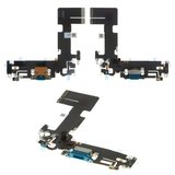 Шлейф для iPhone 13, конектора зарядки, синій, з мікрофоном, з компонентами, Original (PRC), Lightning