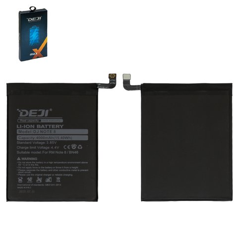 Аккумулятор Deji BN46 для Xiaomi Redmi 7, Redmi Note 8, Redmi Note 8 2021 , Redmi Note 8T, Li ion, 3,85 B, 4000 мАч