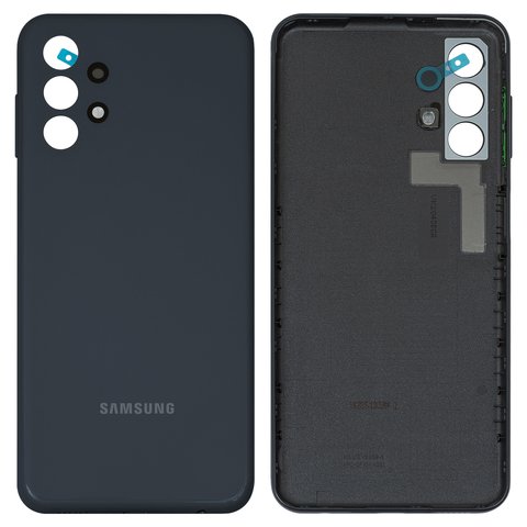 Задня панель корпуса для Samsung A135 Galaxy A13, чорна, з боковою кнопкою