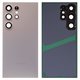 Задня панель корпуса для Samsung S928 Galaxy S24 Ultra, сіра, із склом камери, titanium gray