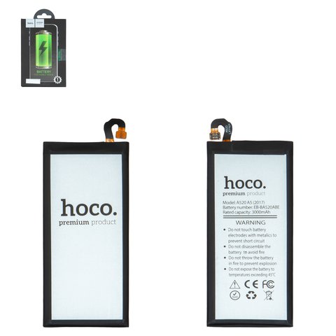 Акумулятор Hoco EB BA520ABE для Samsung A520 Galaxy A5 2017 , J530 Galaxy J5 2017 , Li Polymer, 3,85 B, 3000 мАг