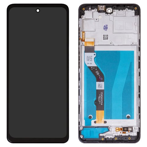 Дисплей для Motorola Moto G60, чорний, з рамкою, Box 