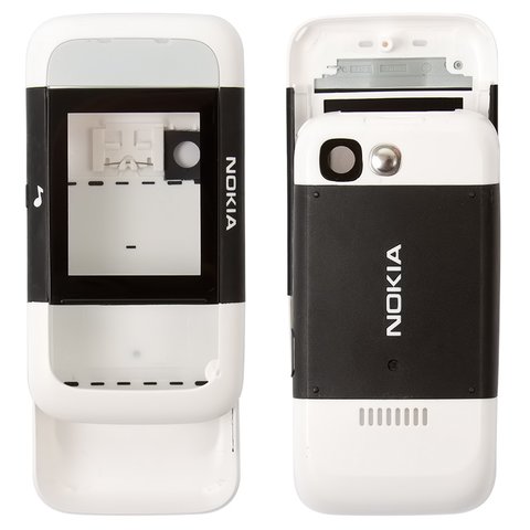 Housing compatible with Nokia 5200, High Copy, black, front and back panel 