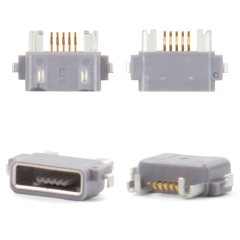 Conector de carga puede usarse con Sony C6602 L36h Xperia Z, C6603 L36i Xperia Z, LT25i Xperia V, LT26W Xperia acro S, ST25i Xperia U; Sony Ericsson ST18i, WT18, WT19, 5 pin, micro USB tipo B