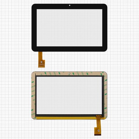 Touchscreen compatible with China Tablet PC 9"; Sanei N91, black, 230 mm, 40 pin, 145 mm, capacitive, 9"  #TPC0859 VER1.0