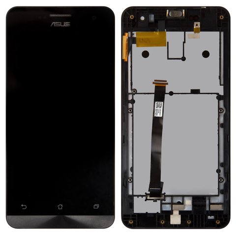 Pantalla LCD puede usarse con Asus ZenFone 5 A500CG , ZenFone 5 A500KL , ZenFone 5 A501CG , negro, con marco