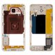 Housing Middle Part compatible with Samsung A5100 Galaxy A5 (2016), A510FD Galaxy A5 (2016), (golden, 2Sim+1MMC (dedicated slot))