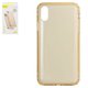 Case Baseus compatible with iPhone XR, (golden, transparent, protective, silicone) #ARAPIPH61-SF0V