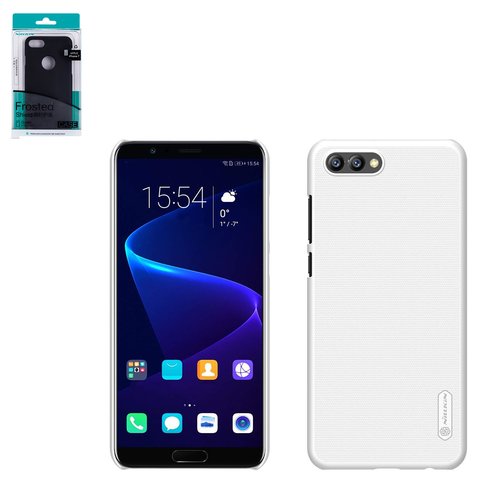 Case Nillkin Super Frosted Shield compatible with Huawei Honor View 10 V10 , white, with support, matt, plastic  #6902048151604