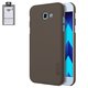 Case Nillkin Super Frosted Shield compatible with Samsung A320 Galaxy A3 (2017), (brown, with support, matt, plastic) #6902048137226