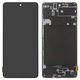 LCD compatible with Samsung A715 Galaxy A71, (black, with frame, Original (PRC), original glass)