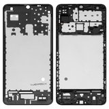 Parte media de carcasa puede usarse con Samsung M127 Galaxy M12, negra, marco para fijar pantalla