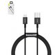 USB Cable Baseus Superior, (USB type-A, Lightning, 100 cm, 2.4 A, black) #CALYS-A01