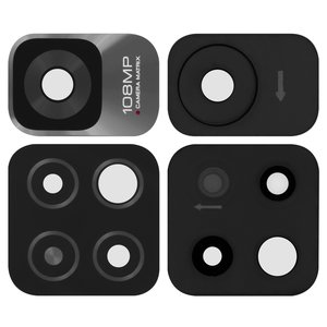 Camera Lens compatible with Xiaomi Redmi Note 11 Pro Plus 5G, black, without frame 