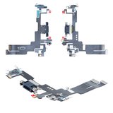 Cable flex puede usarse con iPhone 14, del conector de carga, negro, con micrófono, con componentes, HC