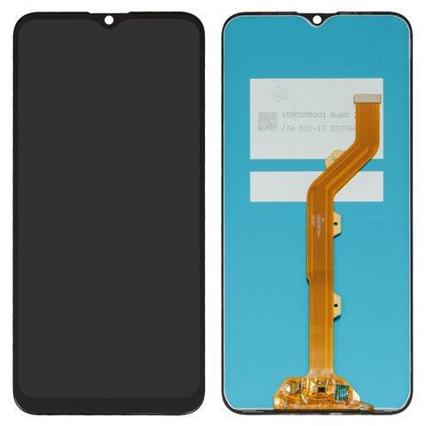 Pantalla LCD puede usarse con Tecno Camon 12, Spark 4, negro, sin marco, High Copy, 1540387041 2365D50 02