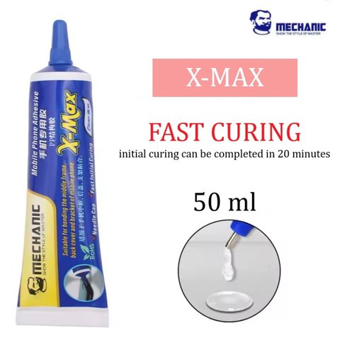 Sealant Glue Mechanic X MAX, for touchscreen LCD gluing, 50 ml, transparent 