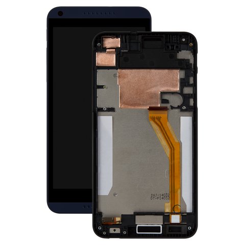 LCD compatible with HTC Desire 816, dark blue, with yellow cable 