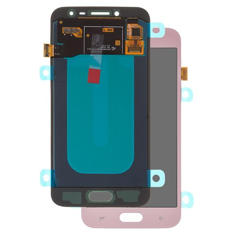 LCD compatible with Samsung J250 Galaxy J2 2018 , J250 Galaxy J2 Pro 2018 , pink, without frame, original change glass 