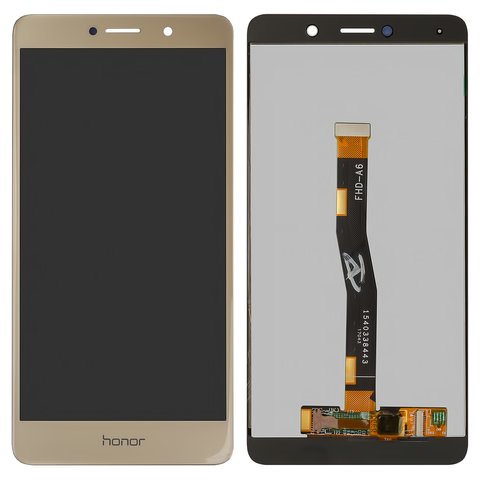 LCD compatible with Huawei GR5 2017 , Honor 6X, Mate 9 Lite, golden, Logo Honor, without frame, High Copy, BL L23 BLN L21 