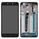 LCD compatible with Xiaomi Redmi 4A, (black, with frame, original (change glass) , Self-welded, 2016117)