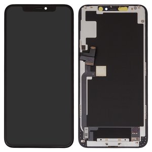 Дисплей для iPhone 11 Pro Max, черный, с рамкой, HC, OLED , НЕ.Х OEM hard
