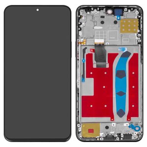 Дисплей для Huawei Honor X8, черный, с рамкой, Оригинал переклеено стекло , TFY LX1 TFY LX2 TFY LX3