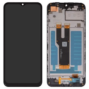 LCD compatible with ZTE Blade A73 4G, black, with frame, Original PRC , 7060  