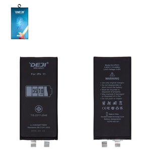 Аккумулятор Deji для Apple iPhone 11, Li ion, 3,83 B, 3510 мАч, повышенная ёмкость, без контроллера