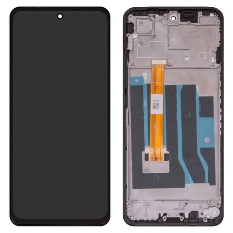 LCD compatible with Realme C75, black, with frame, High Copy, 1540481072
