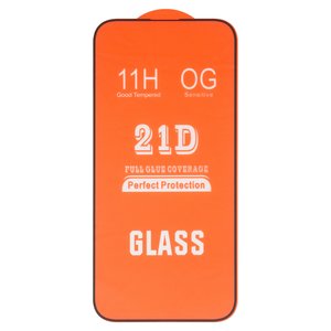 Tempered Glass Screen Protector compatible with Apple iPhone 16 Pro Max, Full Glue, compatible with case, without package, without wipes , black 