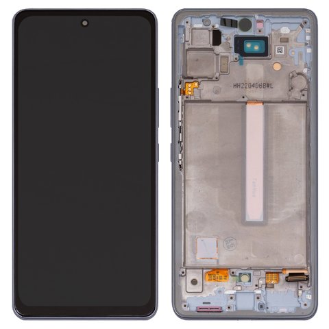 LCD compatible with Samsung A536 Galaxy A53 5G, dark blue, with frame, High Copy, original LCD size, OLED  