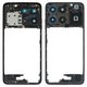 Housing Middle Part compatible with Motorola Moto G15, (black)