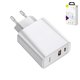 Adaptador de red Baseus BS-EU905, 30 W, Quick Charge, blanco, 2 puertos, #CCFS-C02
