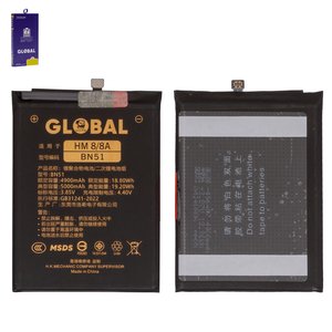 Batería Mechanic BN51 puede usarse con Xiaomi Redmi 8, Redmi 8A, Li Polymer, 3.85 V, 5000 mAh