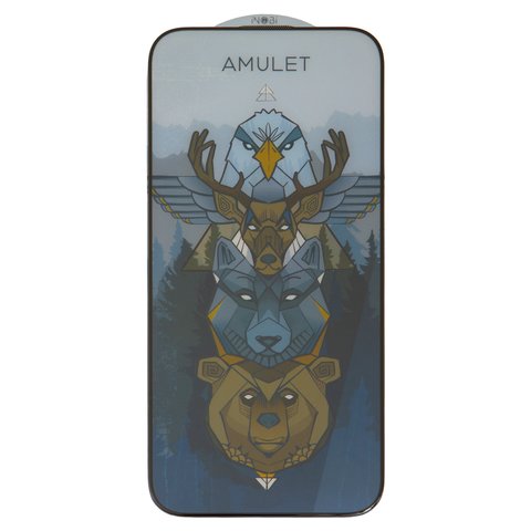 Vidrio de protección templado iNobi Amulet puede usarse con Apple iPhone 16 Pro Max, Full Glue, Anti Static, negro, capa de adhesivo se extiende sobre toda la superficie del vidrio