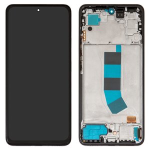 Pantalla LCD puede usarse con Xiaomi Redmi Note 13 4G, negro, con marco, High Copy, OLED 