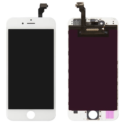 Дисплей для Apple iPhone 6, белый, с рамкой, PRC