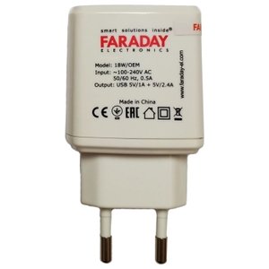 AC DC преобразователь Faraday WM 18 Вт, 5 В, 2,4 А