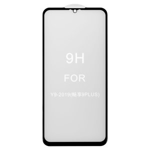Защитное стекло All Spares для Huawei Y9 2019 , 5D Full Glue, черный