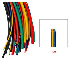 Термоусадочная трубка, 1 м, 1,0 мм, зеленая