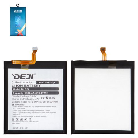 Аккумулятор Deji EB BS926ABY для Samsung S926 Galaxy S24 Plus, Li ion, 3,88 B, 4900 мАч