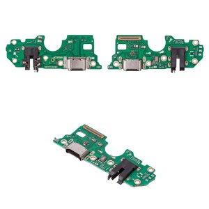 Шлейф для Oppo A76, коннектора наушников, коннектора зарядки, с микрофоном, Сopy, плата зарядки
